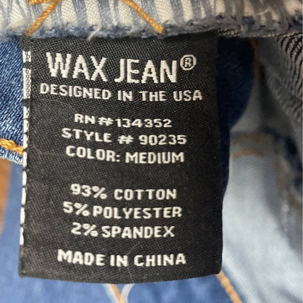 Wax Jean Women's Blue Distressed Denim Jacket & Bermuda Shorts Set Sz L