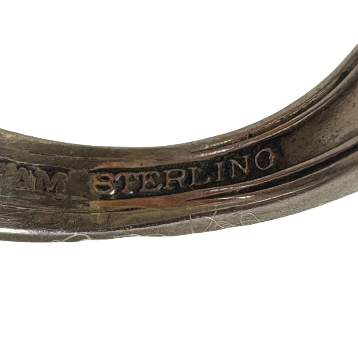 Antique Gorham Sterling Silver Floral Spoon Ring Art Nouveau Handcrafted Size 7.5