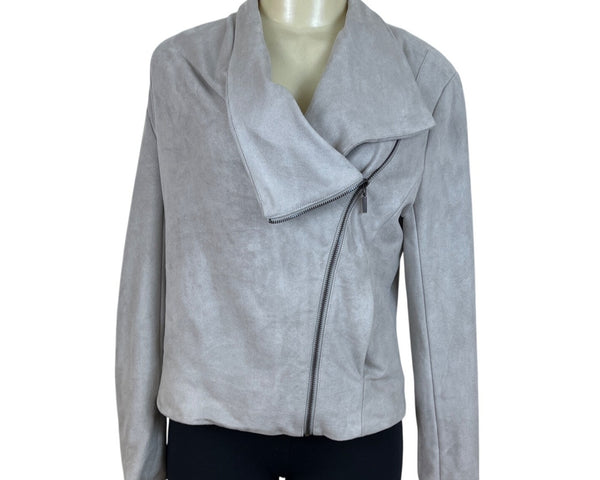 H By Halston Womens Gray Polyester Jacket Stylish Size 6