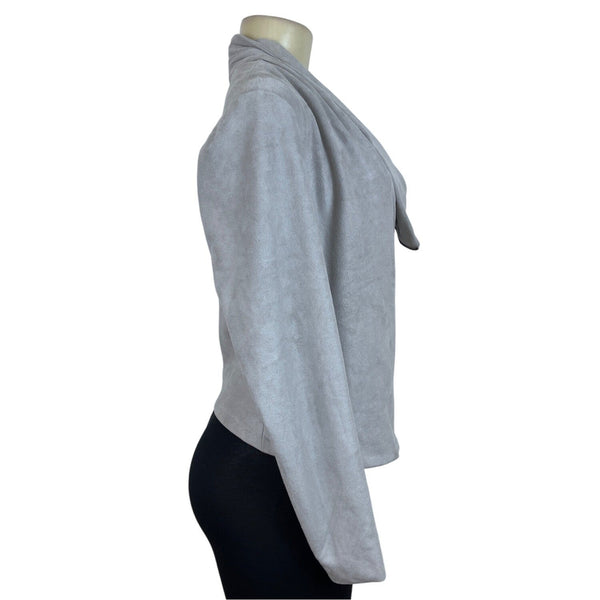 H By Halston Womens Gray Polyester Jacket Stylish Size 6