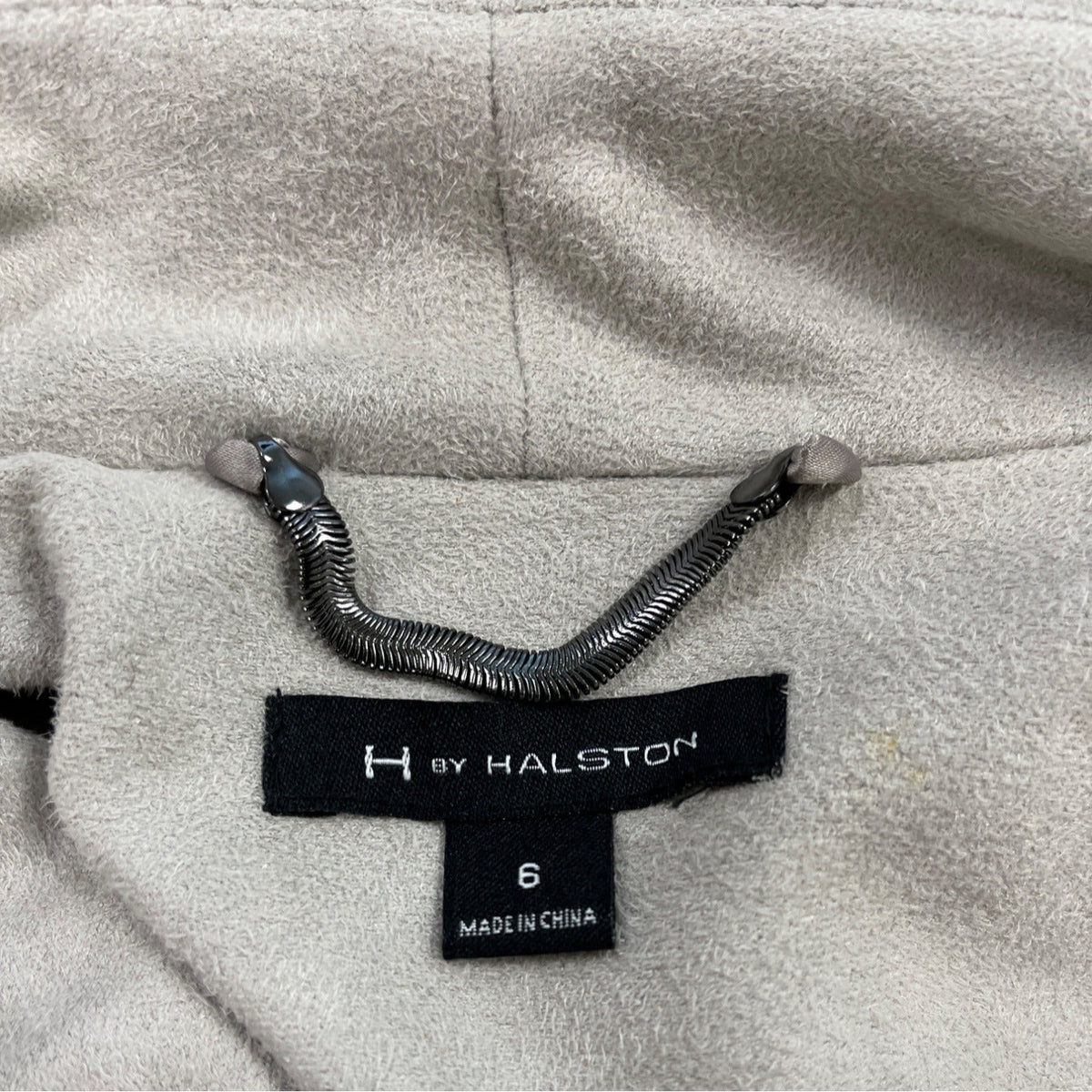 H By Halston Womens Gray Polyester Jacket Stylish Size 6