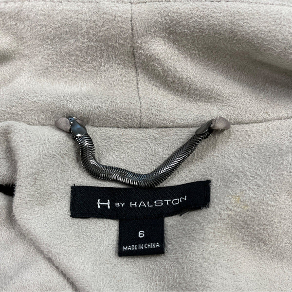 H By Halston Womens Gray Polyester Jacket Stylish Size 6