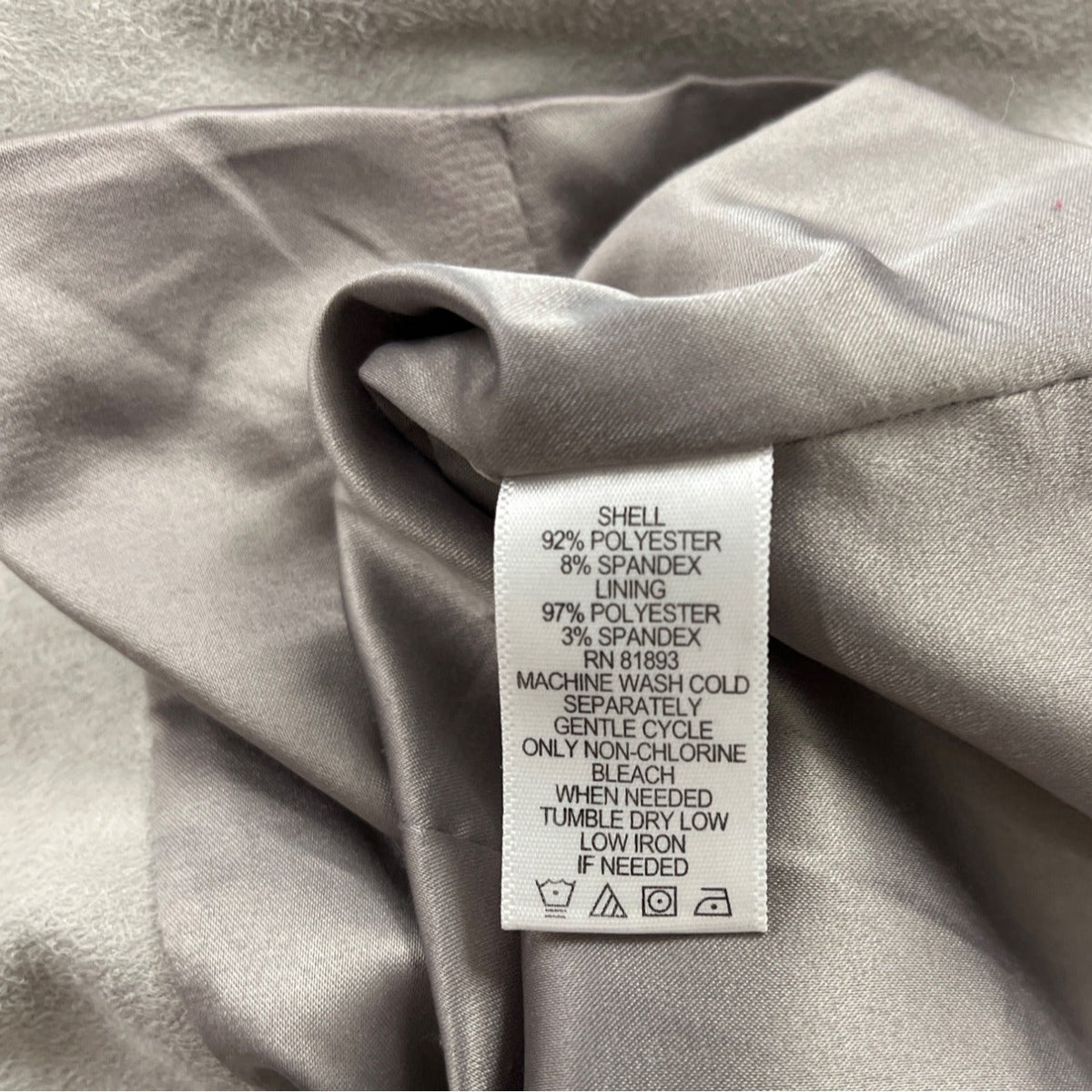 H By Halston Womens Gray Polyester Jacket Stylish Size 6