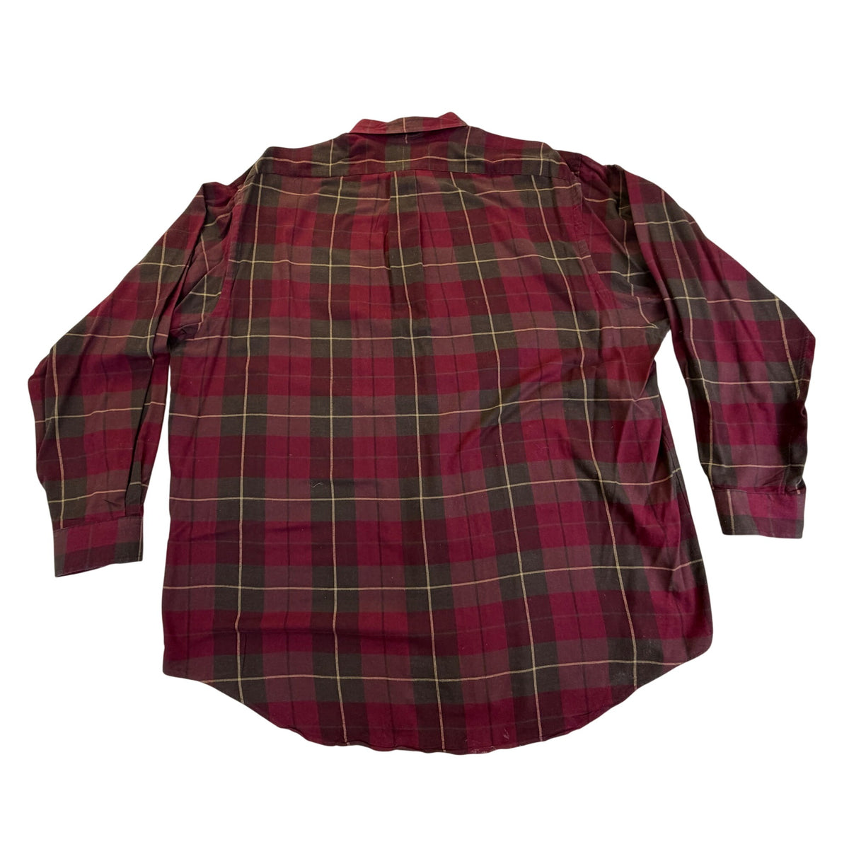 Ralph Lauren Red Plaid Cotton Button-Down Shirt Long Sleeve Classic Fit Sz XL