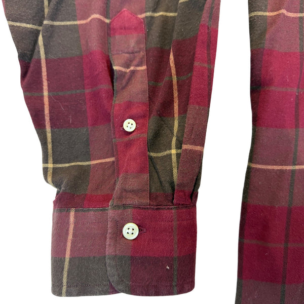 Ralph Lauren Red Plaid Cotton Button-Down Shirt Long Sleeve Classic Fit Sz XL