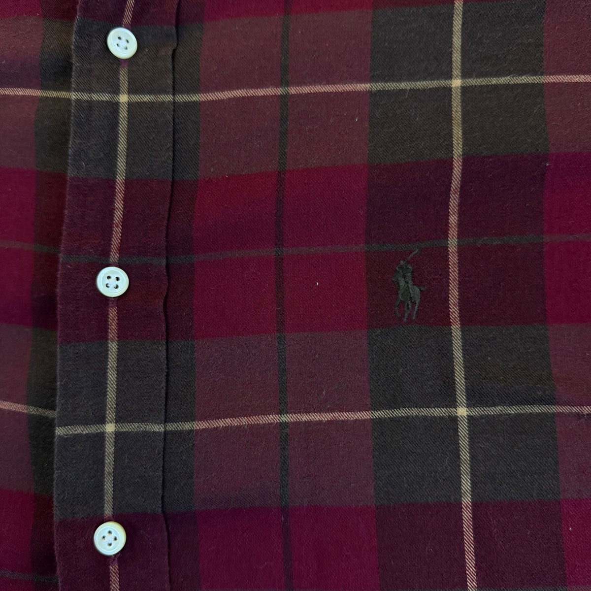 Ralph Lauren Red Plaid Cotton Button-Down Shirt Long Sleeve Classic Fit Sz XL