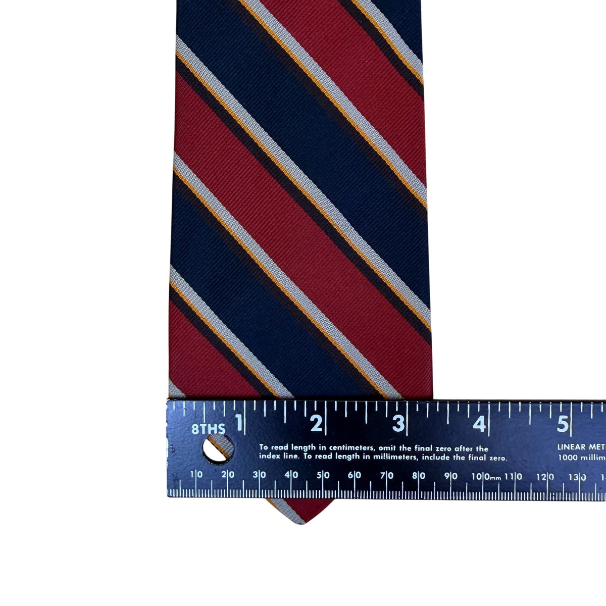 Vintage Brooks Brothers Red/Blue Silk Striped Tie 57" Classic Design USA-Made