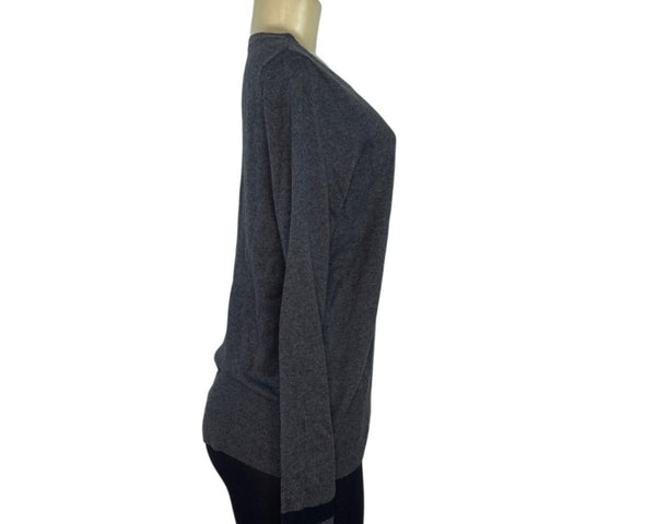 The Limited Womens Gray Sweater With Crowned Dog Graphic Size M - New