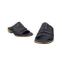 Sofft Womens Black Leather Slide Sandals Open Toe Low Heel Size 7M