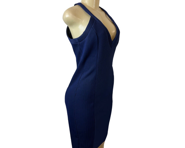 Guess Women's BlueSleeveless Agna Ottoman Bonded Dress Sz 10