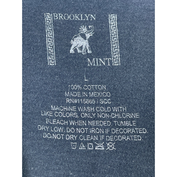 Brooklyn Mint Mens Navy Cotton Graphic Print T-Shirt "It Was All A Dream" Size L