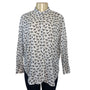 H&M Women's Zebra Print Button-Up Shirt Long Sleeve Lightweight Casual Top Size 8