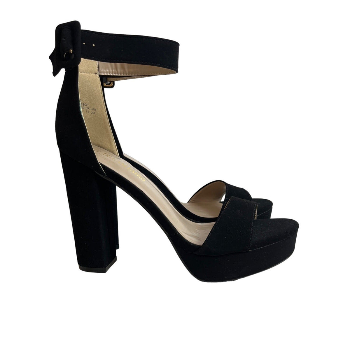 Dream Pairs Women's Black Suede Hi-Lo High Heeled Platform Pump Sz 9.5 - NWOB