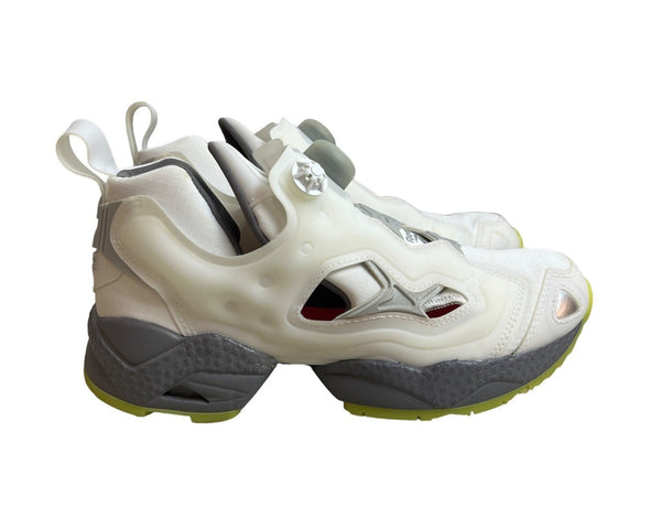 Reebok Youth Unisex White & Grey Instapump Fury 95 Running Shoes Sz 4