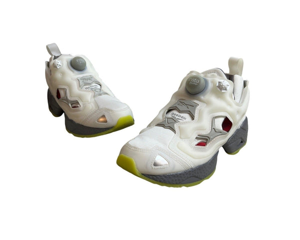 Reebok Youth Unisex White & Grey Instapump Fury 95 Running Shoes Sz 4