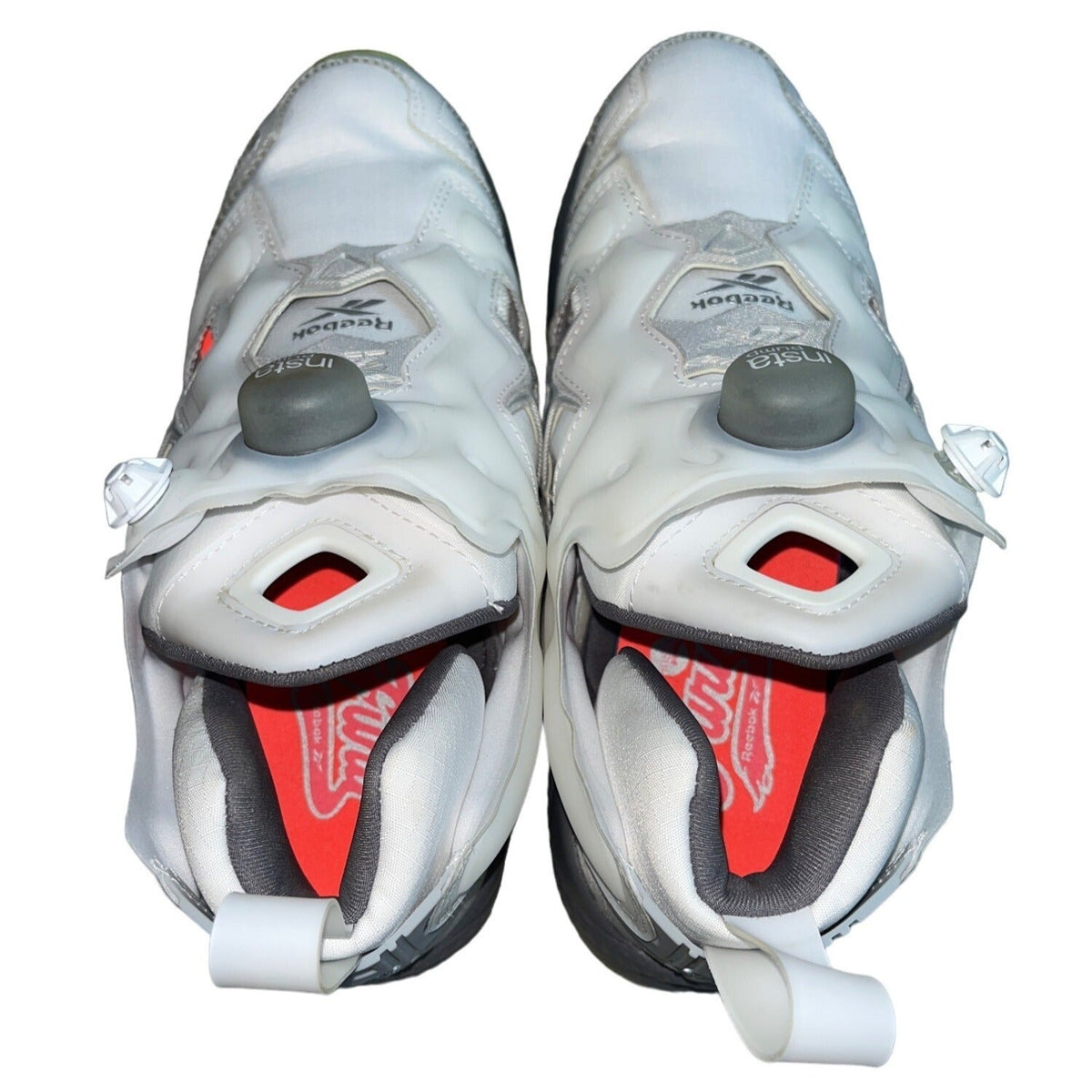 Reebok Youth Unisex White & Grey Instapump Fury 95 Running Shoes Sz 4