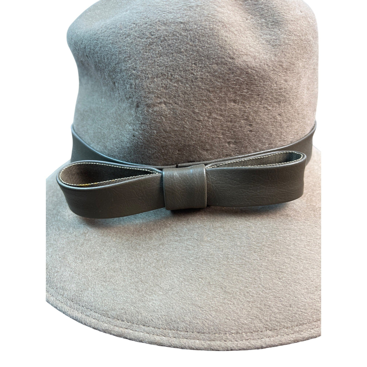 Vintage Fan Fields Felis Women's Brown Bucket Hat bith Bow Accent - One Size