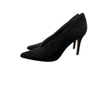 Vince Camuto Black Suede Stiletto Heels Size 7.5M Womens Pointed Toe Classic Pumps