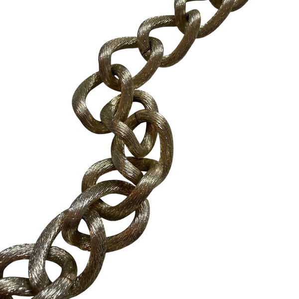 Gold-Tone Textured Chain Belt For Women Adjustable Length Chunky Link Statement Accessory