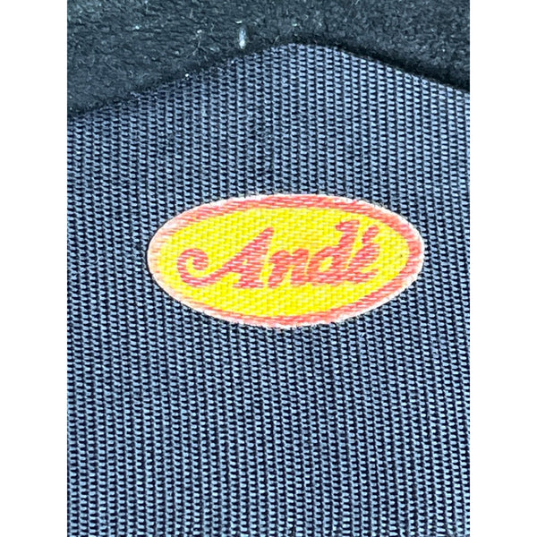 Andé Women's Black  Goldtone Chained Genuine Lamb Suede Shoulder Clutch Sz S