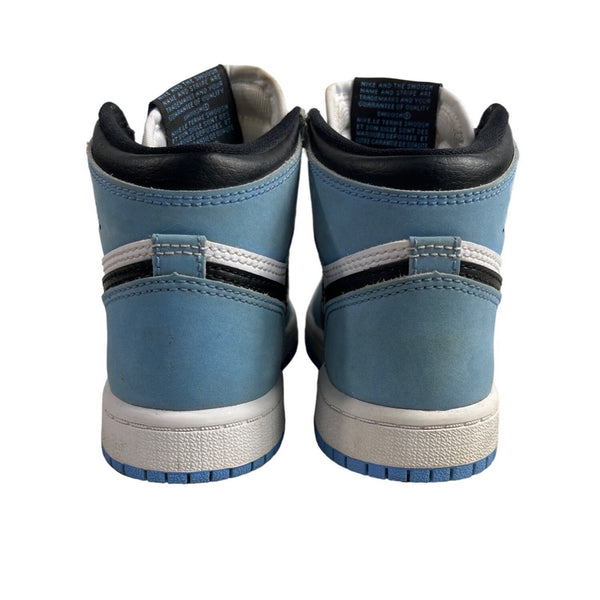 Nike Air Jordan 1 Retro Blue & White Leather High OG UNC Boys Sneakers Size 12C