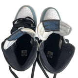 Nike Air Jordan 1 Retro Blue & White Leather High OG UNC Boys Sneakers Size 12C
