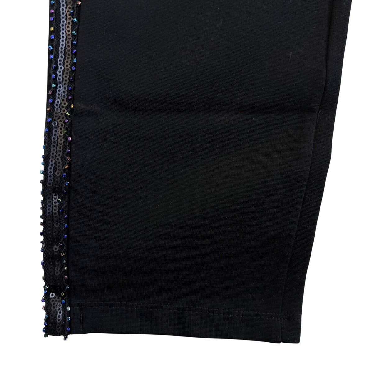 Shinestar Women’s Black Rayon/Nylon Leggings With Beaded Side Trim Size XL - New