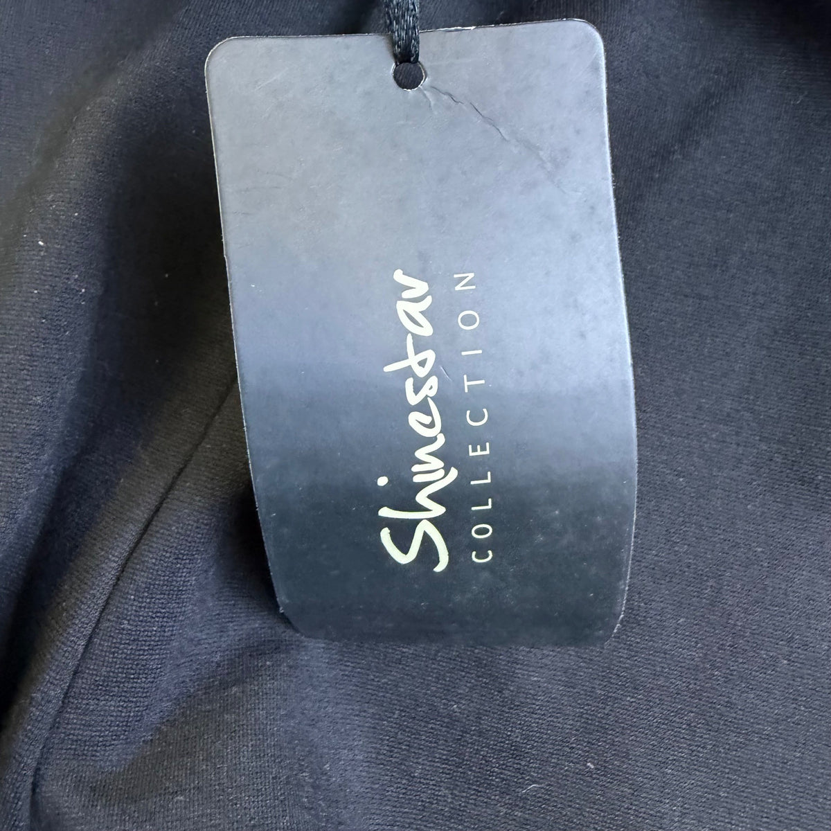 Shinestar Women’s Black Rayon/Nylon Leggings With Beaded Side Trim Size XL - New