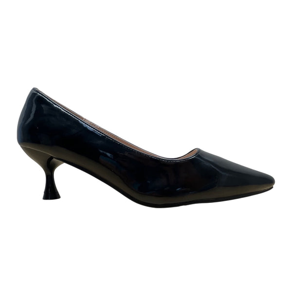 Oripalla Womens Black Patent Leather Grace A Kitten Heels Size 7 - New