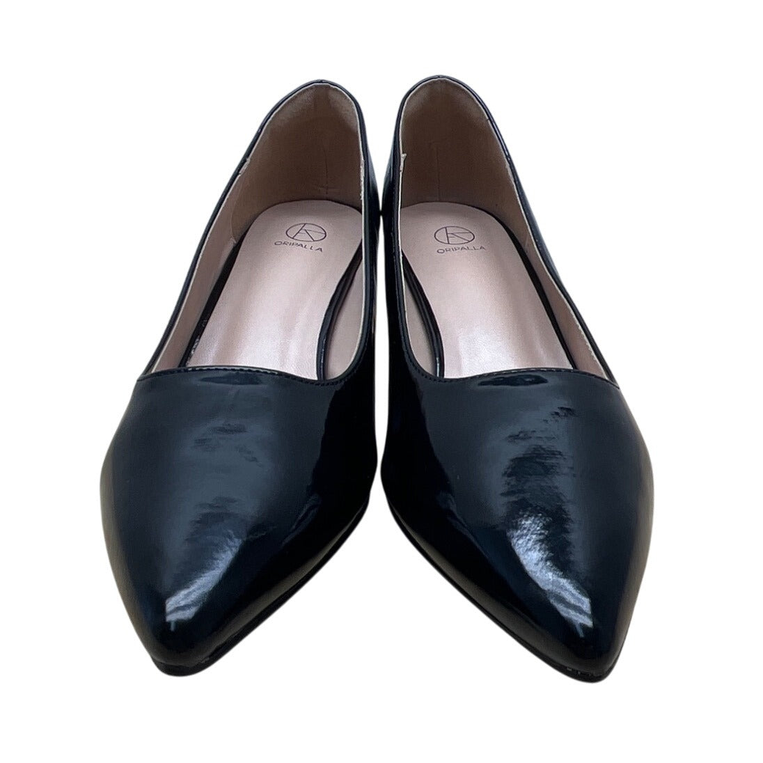 Oripalla Womens Black Patent Leather Grace A Kitten Heels Size 7 - New