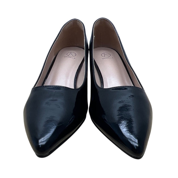 Oripalla Womens Black Patent Leather Grace A Kitten Heels Size 7 - New