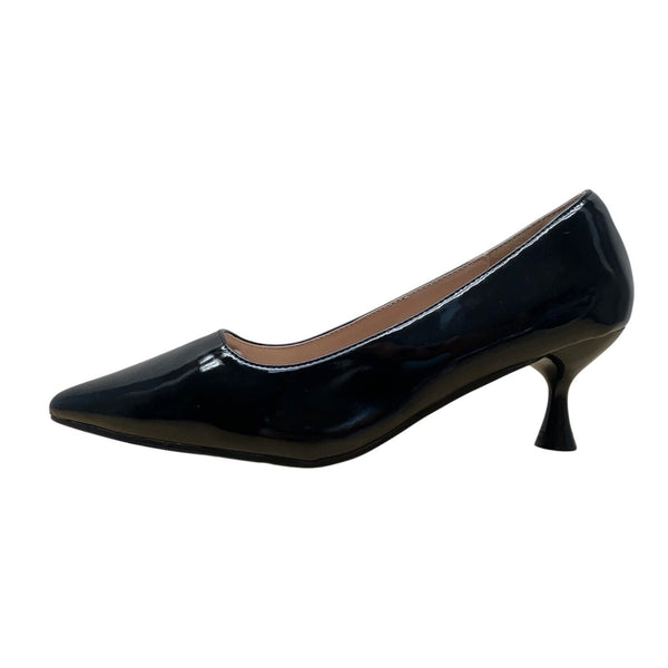Oripalla Womens Black Patent Leather Grace A Kitten Heels Size 7 - New