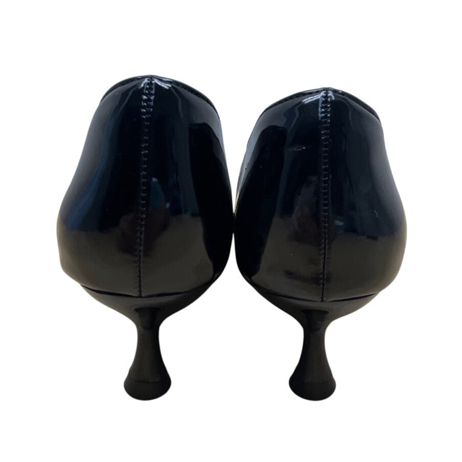 Oripalla Womens Black Patent Leather Grace A Kitten Heels Size 7 - New
