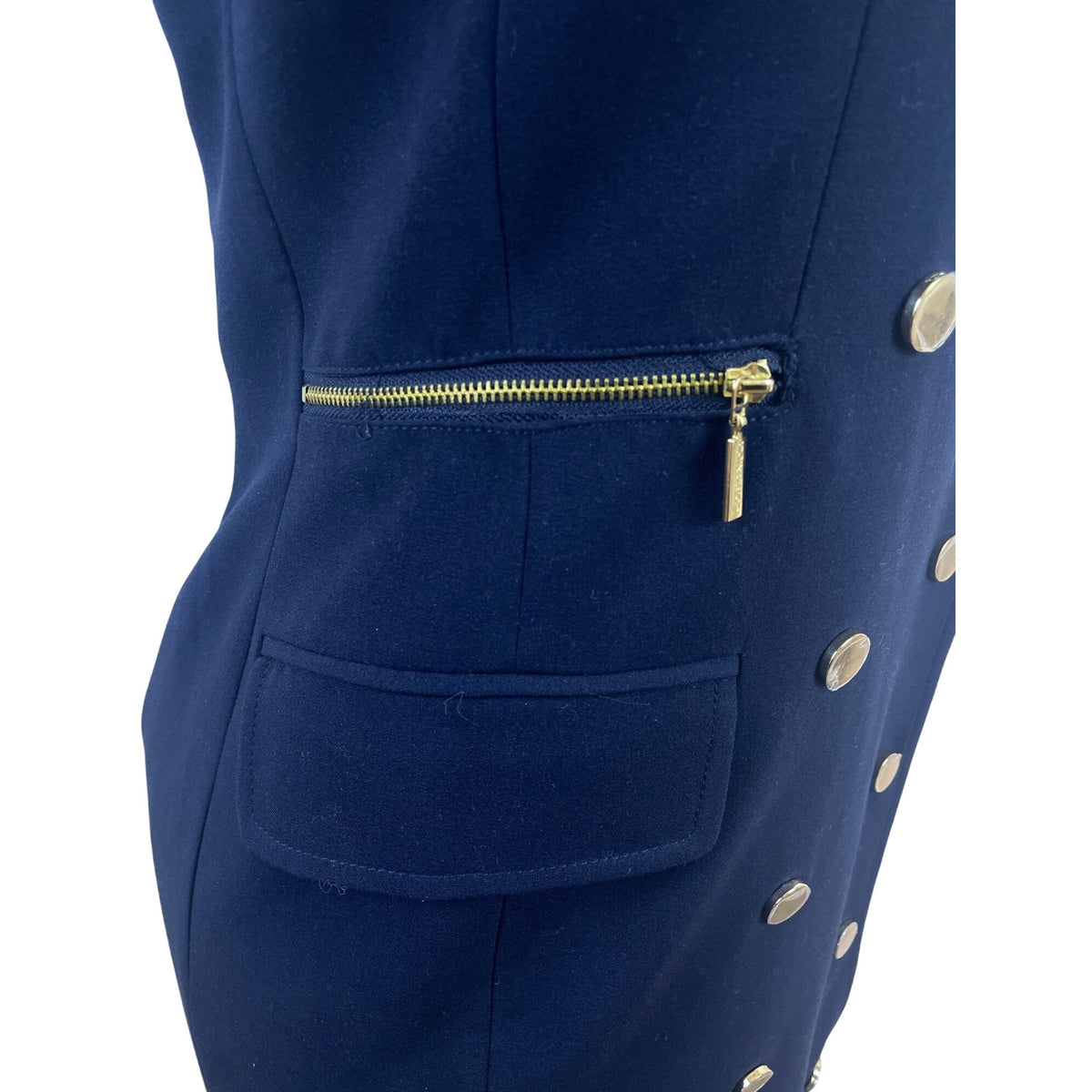 Calvin Klein Women’s Sleeveless Navy Blue Military-Inspired Dress Sz 6