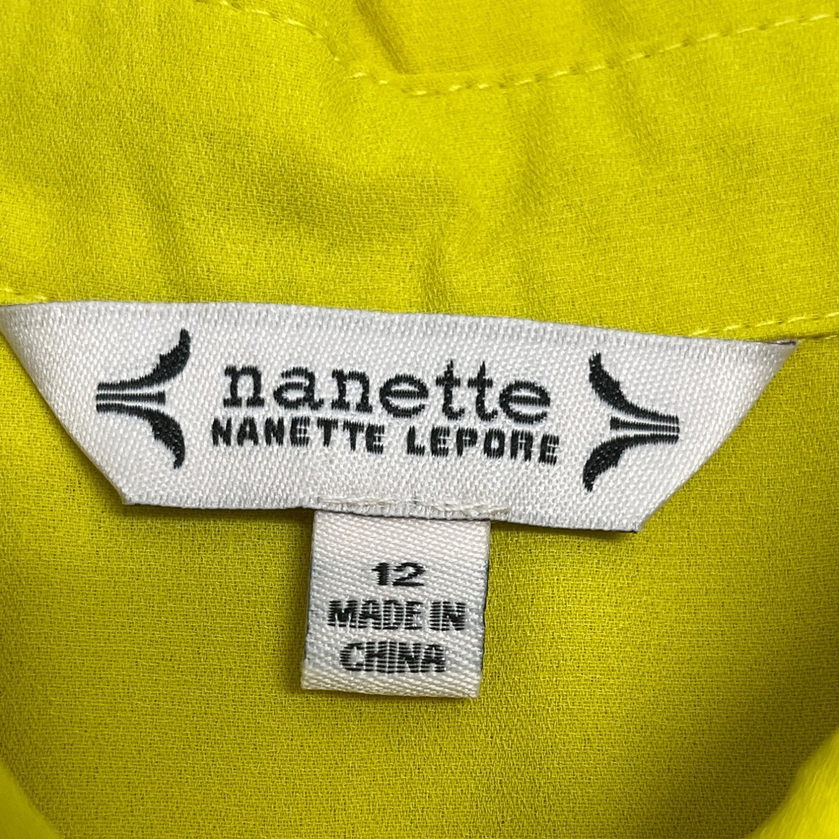 Nanette Womens Bright Yellow Midi Dress With Belt & Pleated Detail Sz 12