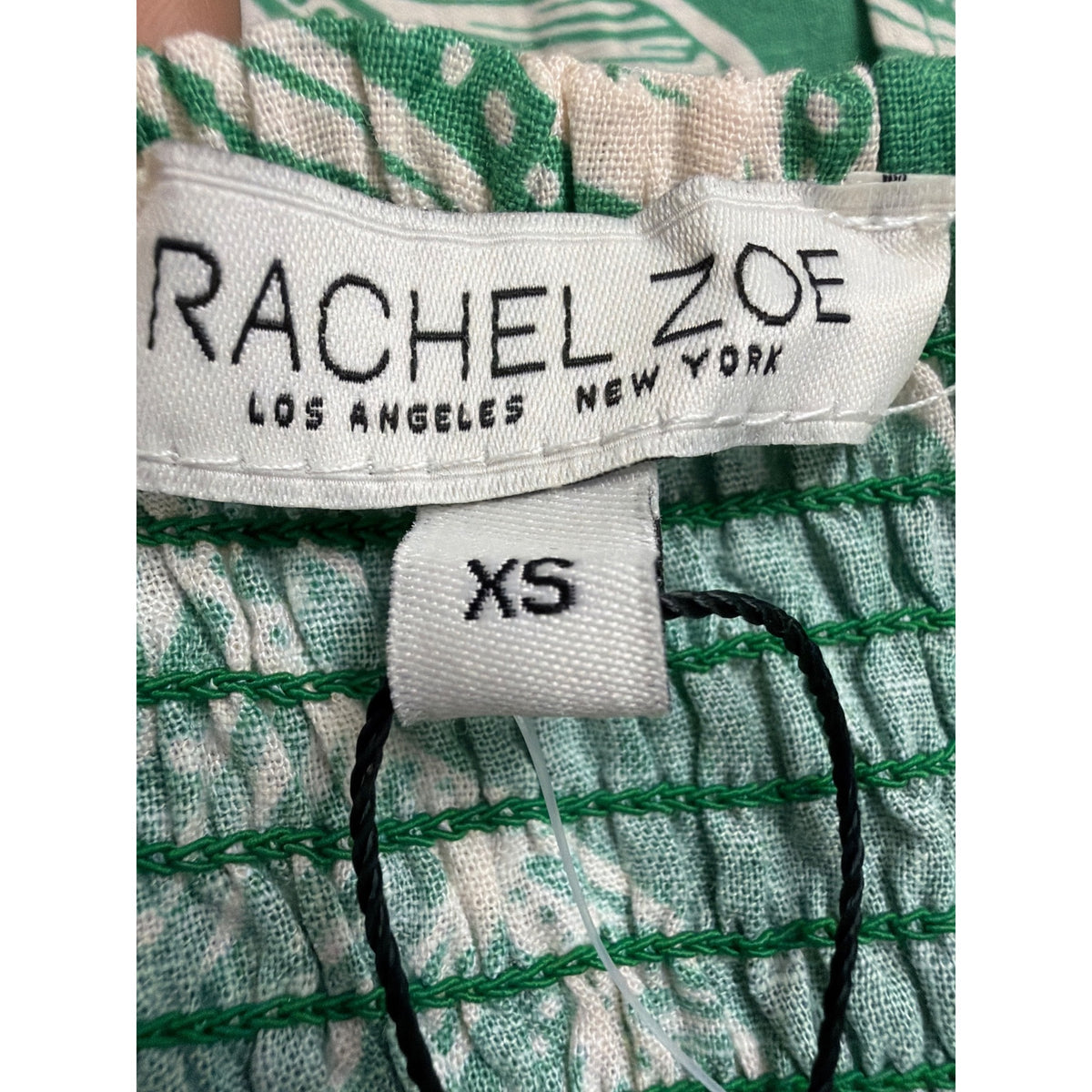 Rachel Zoe Womens Green Linen Rayon Leaf Print Crop Top & Wrap Skirt Set XS 2pc