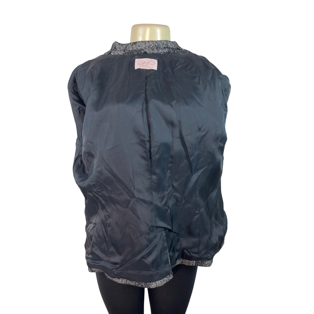 Lovely Gray & Black Floral Patterned Blazer Jacket Women’s