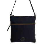 Dooney & Bourke Black Nylon With Adjustable Strap & Front Pocket Crossbody Bag