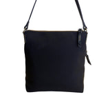 Dooney & Bourke Black Nylon With Adjustable Strap & Front Pocket Crossbody Bag