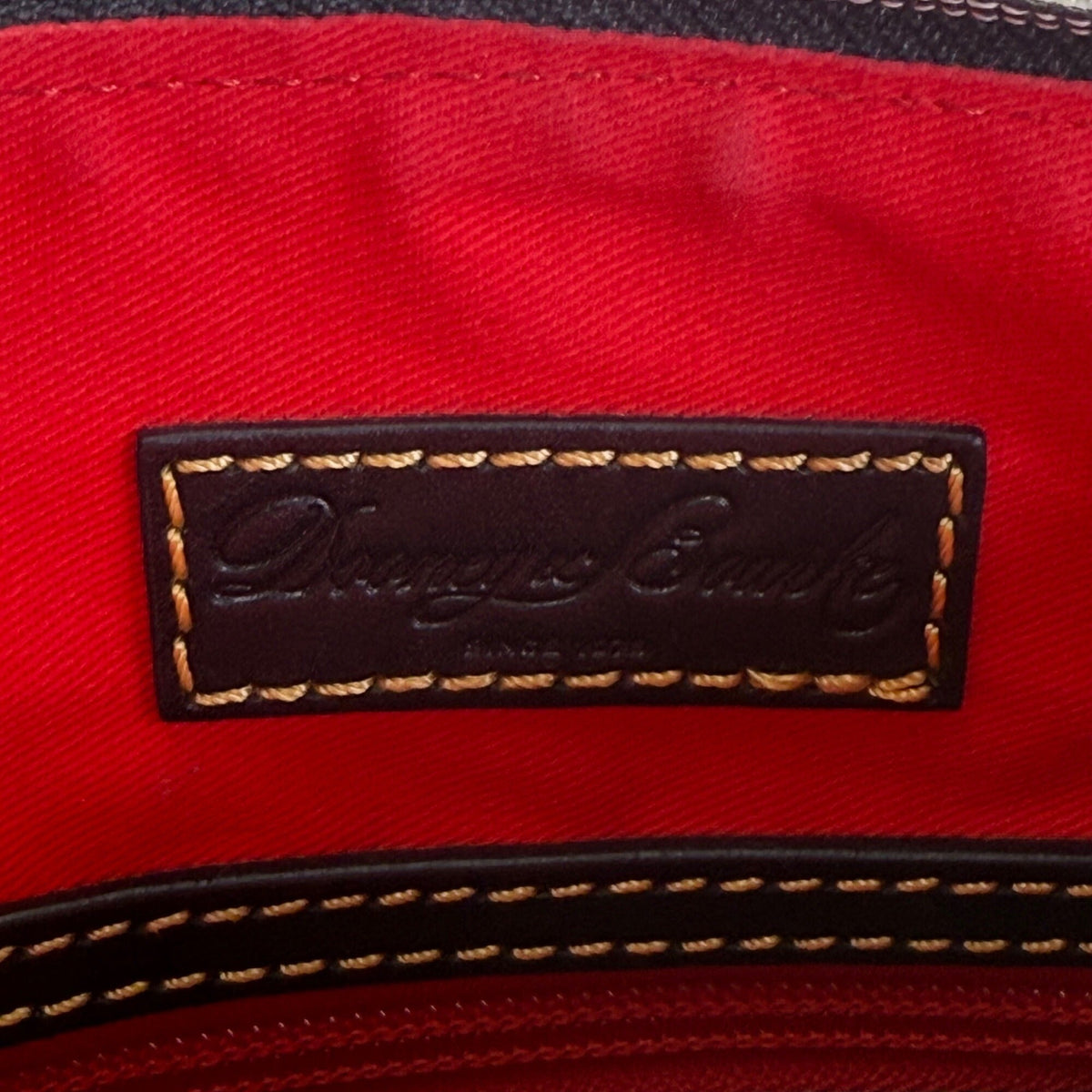 Dooney & Bourke Black Nylon With Adjustable Strap & Front Pocket Crossbody Bag