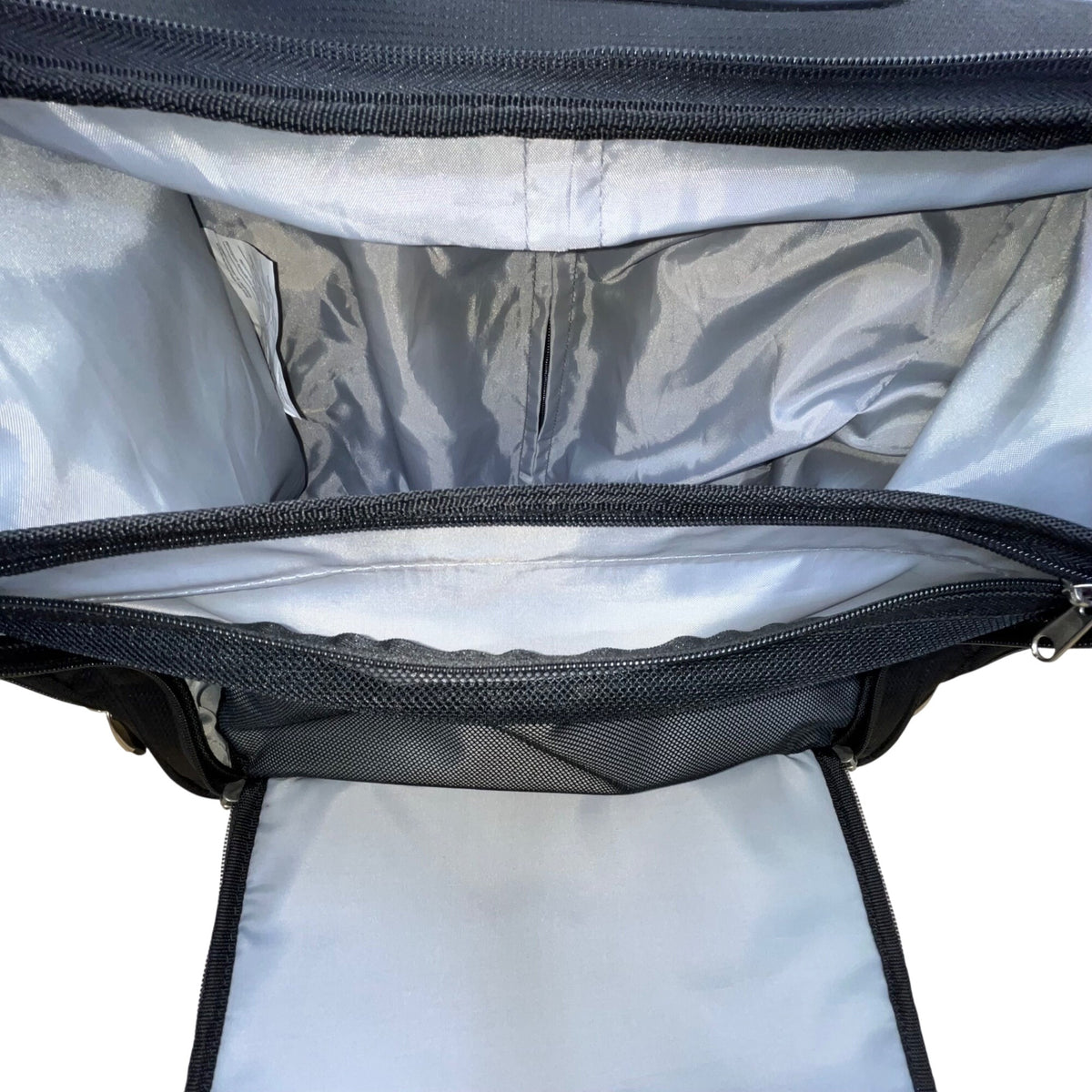 Ciao Unisex Black Nylon Under-The-Seat Spacious Rolling Travel Case