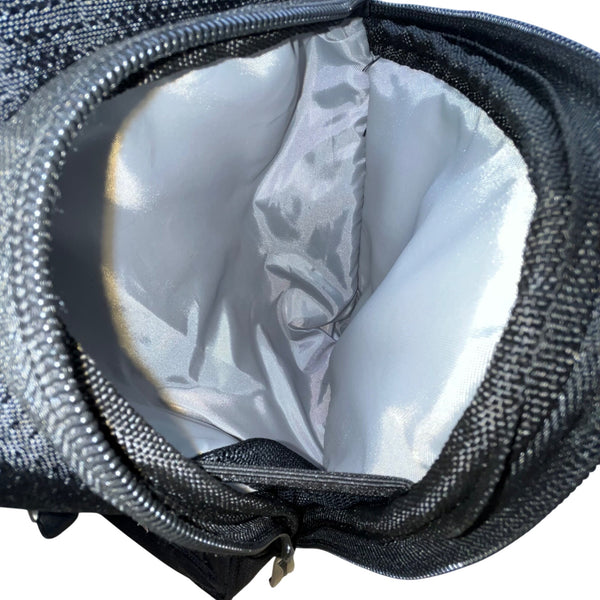 Ciao Unisex Black Nylon Under-The-Seat Spacious Rolling Travel Case