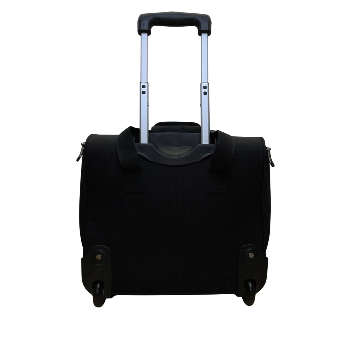 Ciao Unisex Black Nylon Under-The-Seat Spacious Rolling Travel Case