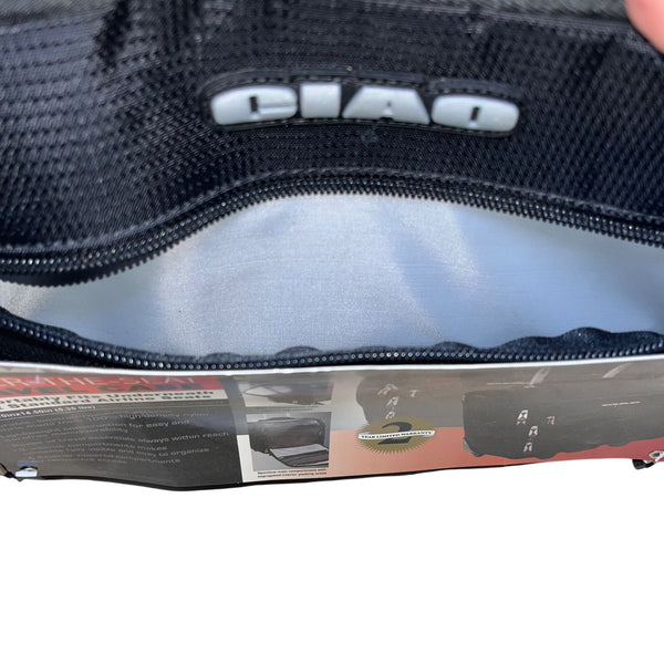 Ciao Unisex Black Nylon Under-The-Seat Spacious Rolling Travel Case