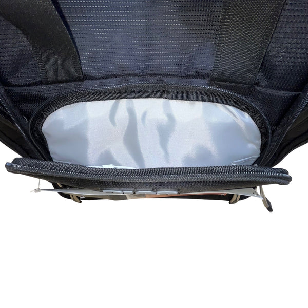 Ciao Unisex Black Nylon Under-The-Seat Spacious Rolling Travel Case