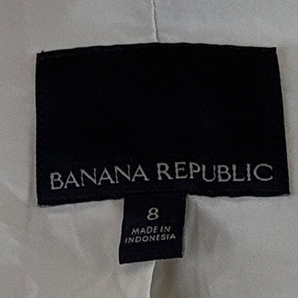 Banana Republic Women's Sequin Blazer & Mini Skirt Set Silver Sparkling Sz 8/10