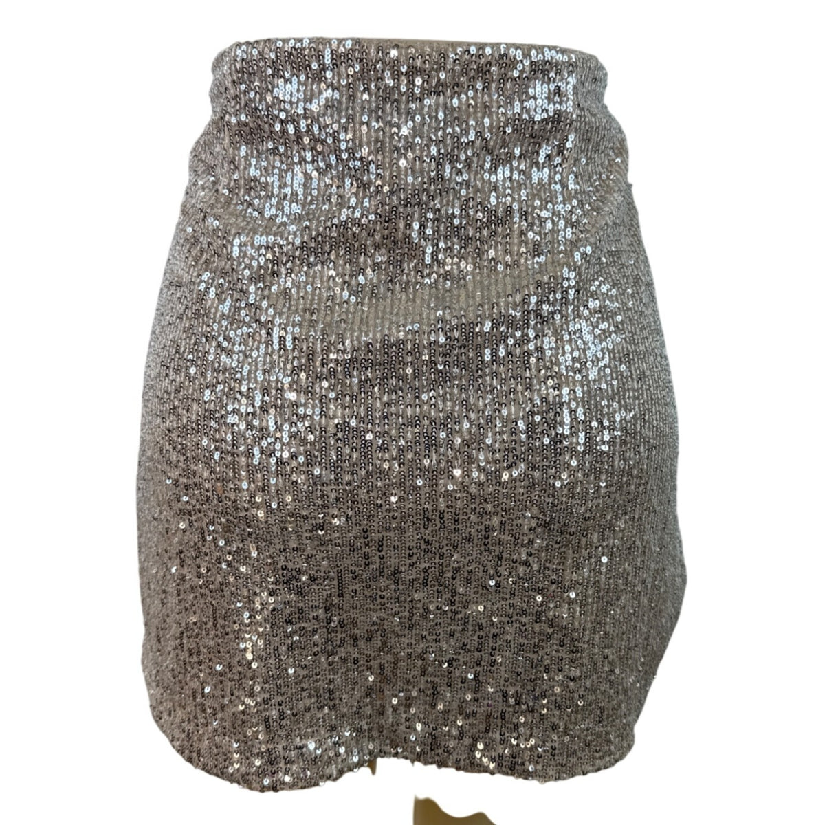 Banana Republic Women's Sequin Blazer & Mini Skirt Set Silver Sparkling Sz 8/10
