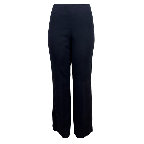 Carlisle Womens Navy Suit Set With Belted Blazer & Wide-Leg Pants Size 8