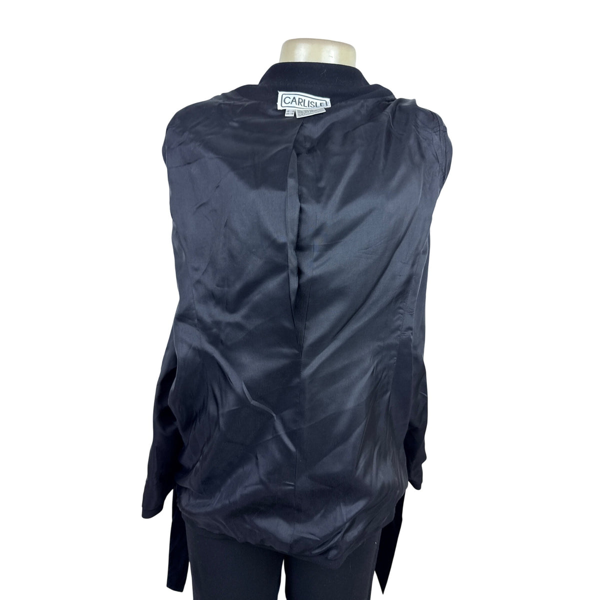 Carlisle Womens Navy Suit Set With Belted Blazer & Wide-Leg Pants Size 8