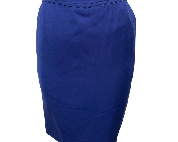 Escada Women’s Navy Blue Zip Up Knee Length Skirt Size 38